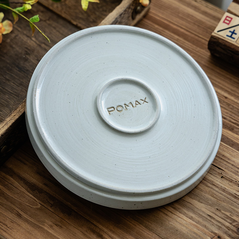Plato redondo simple y práctico de cerámica doméstica de alto valor, platos de platos de pasta, platos de postres, platos de ensalada