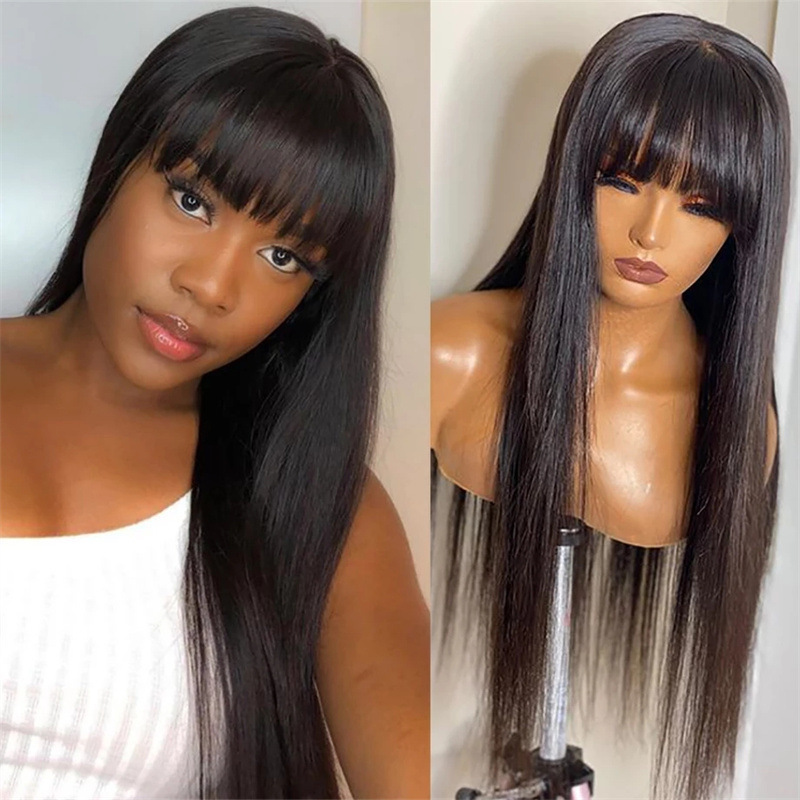 Cross-border e-commerce African wig female simulation long hair European and American fashion black long straight hair chemical fiber headgear manufacturers wholesale Cross-border e-commerce African wig female simulation long hair European and American fashion black long straight hair chemical fiber headgear manufacturers wholesale