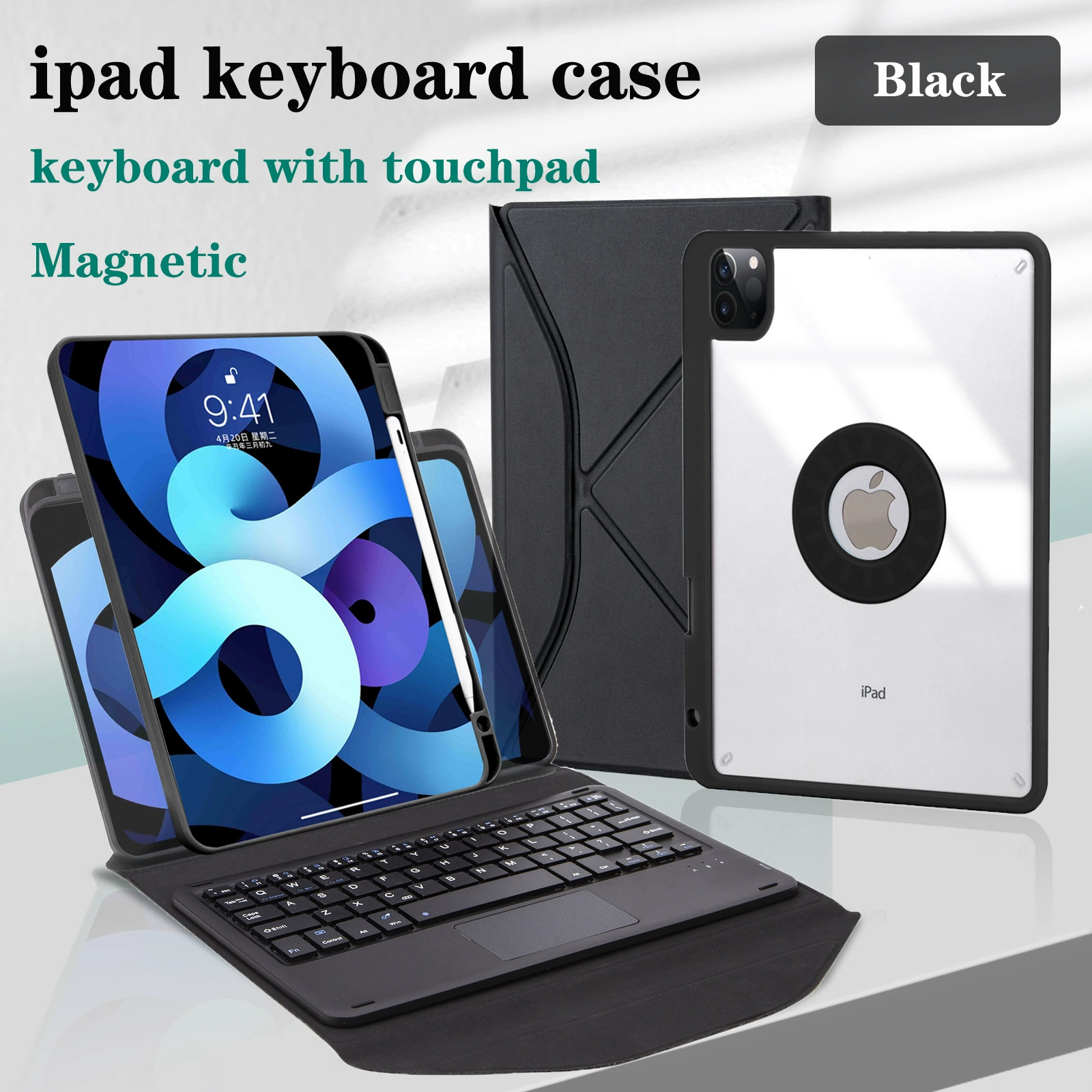 Применимый чехол-щит для iPad 10-го поколения 10.9 дюймов с перьями Bluetooth клавиатура защитное обложка 10.2 поворот сенсор клавиатура магнитный корпус