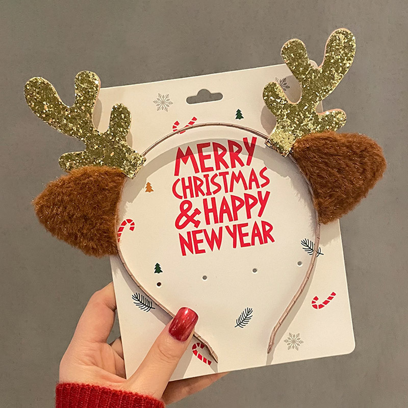 Bonito Minnie arco de cabeza de Navidad mujer dulce cabello fijación de cabello fiestas de cabello adornos de tocado