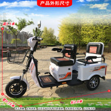 电瓶车电三轮客货两用家用新款小型代步车接送孩子成人