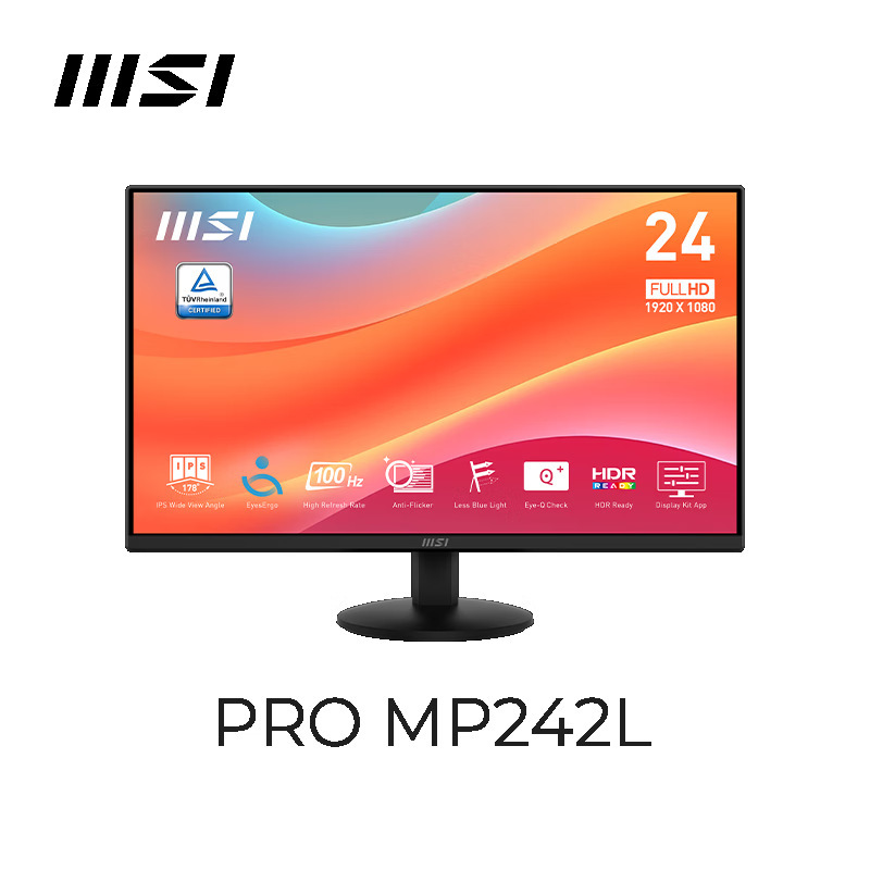 Suitable for Msi 24inch Monitor Ips 100Hz Non-Flickering Screen Tuv Rheinland Certified Low Blue Light Eye Protection