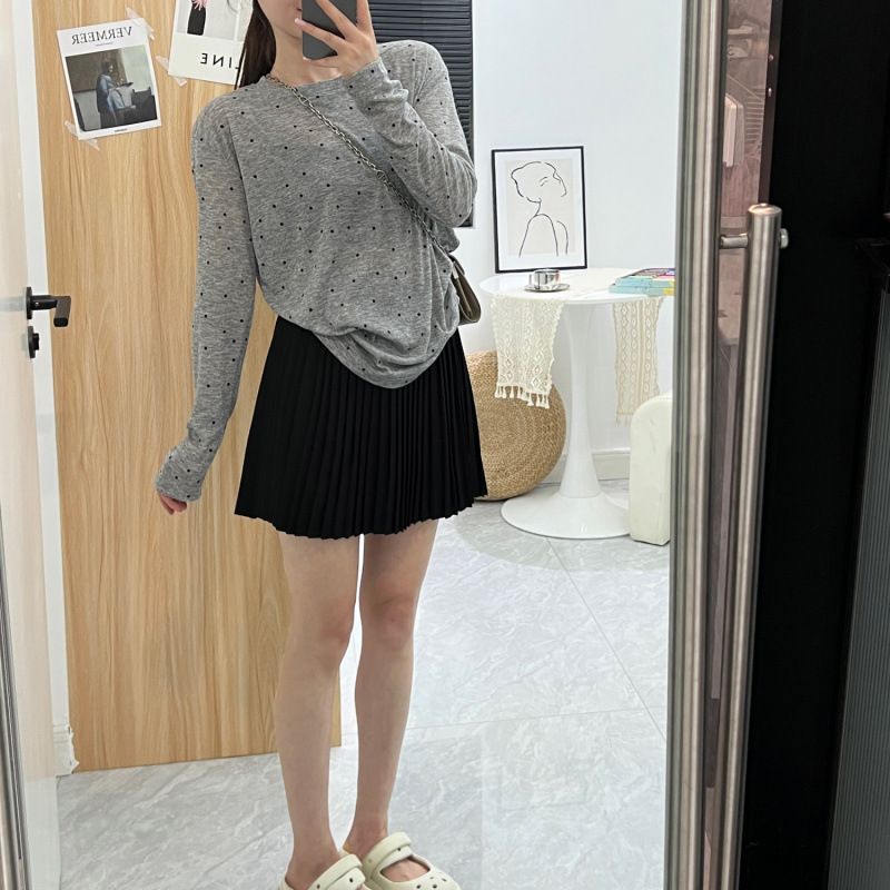 2025年夏季新款白色短裙小个子黑色百褶裙半身裙女设计感字裙子|undefined