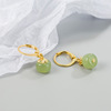 Small design advanced retro earrings jade, trend of season, high-quality style