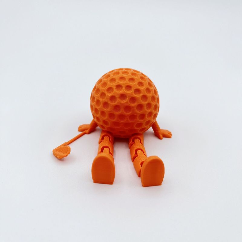 国境を越えた人気の3Dプリントゴルフ座り男ゴルフ座り悪役工芸品装飾品ギフト|undefined