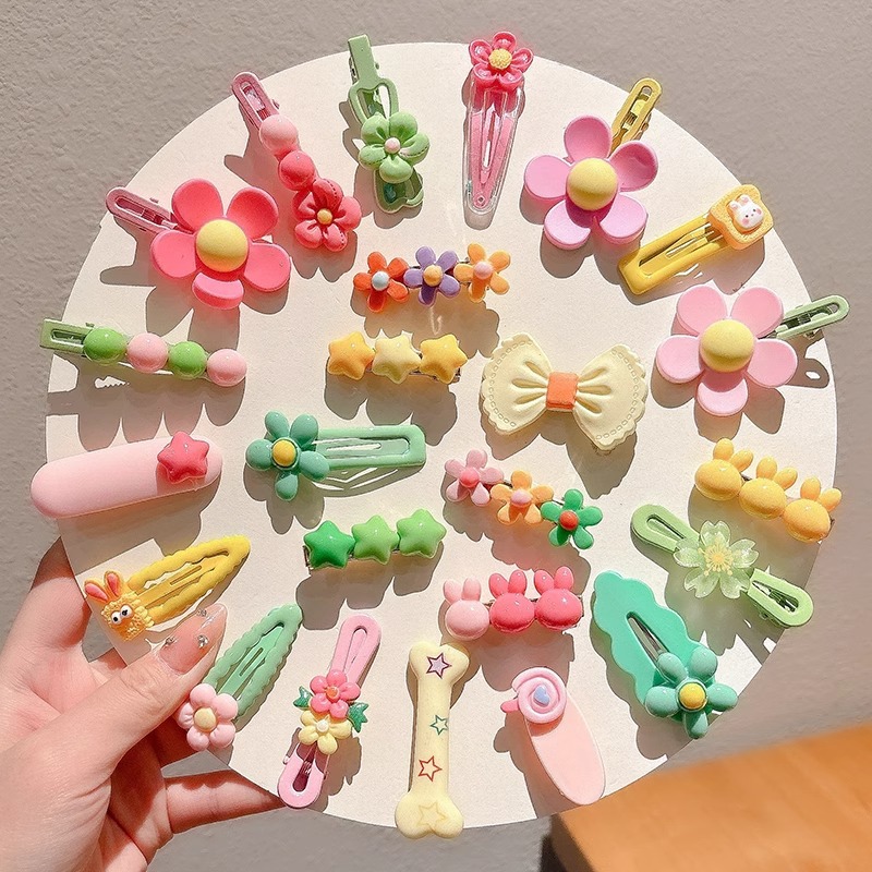 Horquilla de dopamina de color para niños 2025 nuevo estilo niña flequillo lateral horquilla niña frente cabello roto tocado