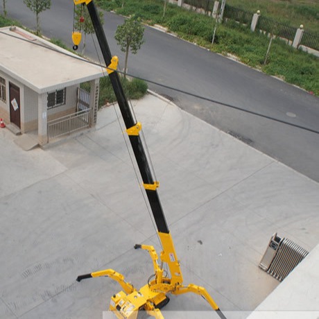 1吨河南小型蜘珠吊车折叠液压车间小吊车