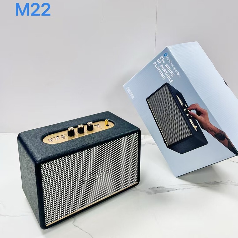 ヨーロッパバージョンのマスポール Bluetooth スピーカーハイエンドレトロ木箱 m22 デスクトップロックレトロ大型オーディオ ACTON3|undefined
