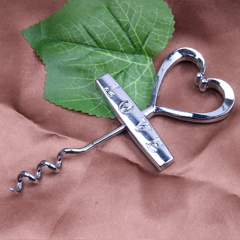 Abrebotellas de vino tinto LOVE en forma de corazón arte de pareja creativa destornillador de vino diamante boda regalo diario spot al por mayor