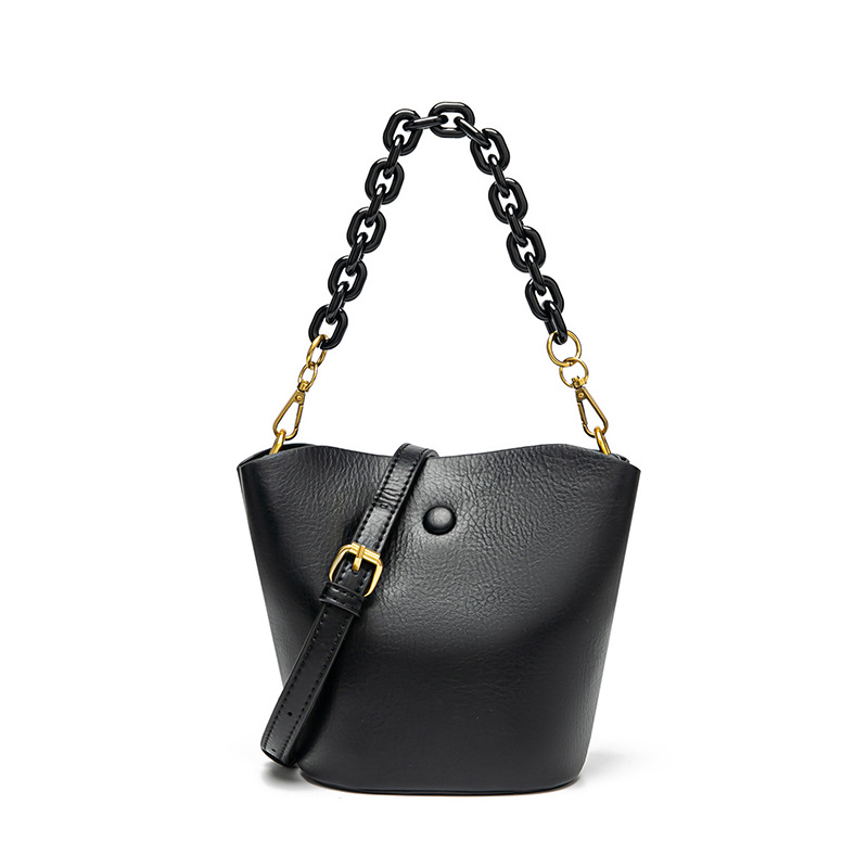 lady bags 2021 new pattern fashion Acrylic chain Bucket bag Shoulder belt lady Armpit Handbag