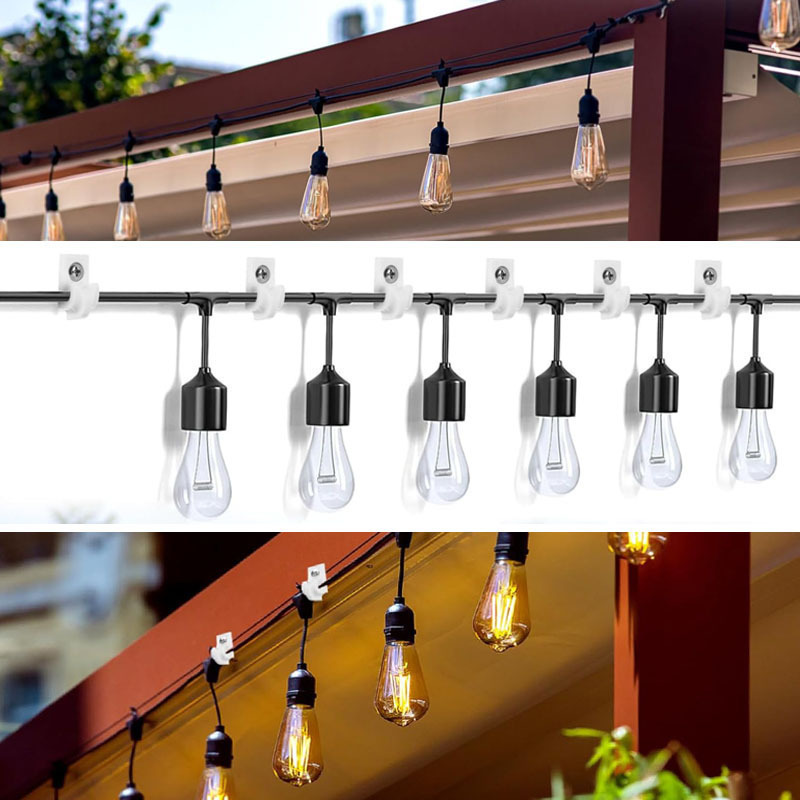 Seamless Lighting Hooks for Outdoor Decorative Lights, Screw-In Hooks for Hanging Baskets and Hats, Holiday Light Hooks, Practical for Outdoor Use