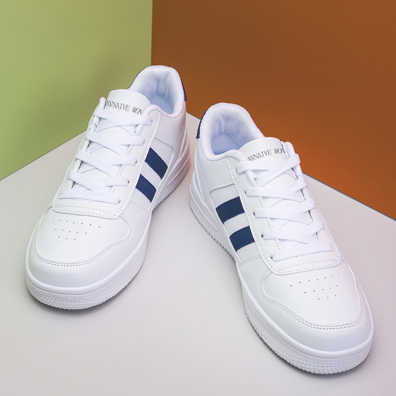 Nueva pareja zapatillas otoño casual hombres y mujeres de fondo grueso versátil blanco zapatos corrientes estudiante versátil tablero