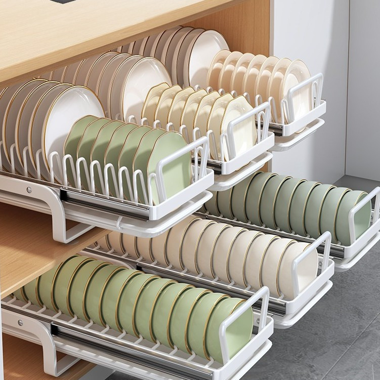 Stainless steel kitchen bowl and dish drying rack sink storage shelf modern minimalist home tabletop bowl and chopstick storage box bowl stand