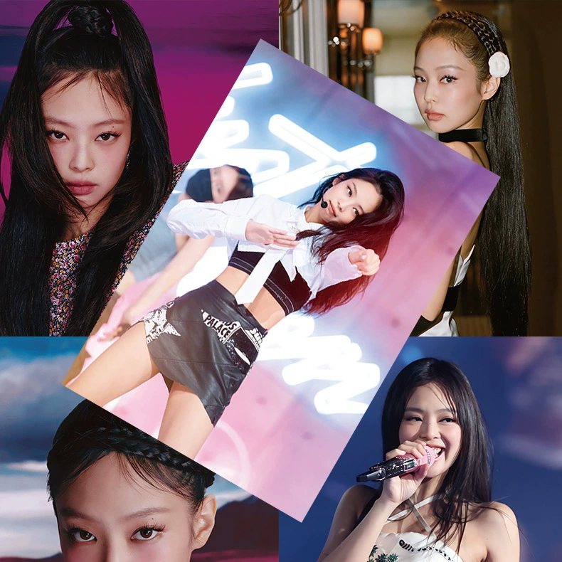 Coated Paper Poster Set, 8-Piece K-pop Wall Stickers, Glossy Collectible Prints