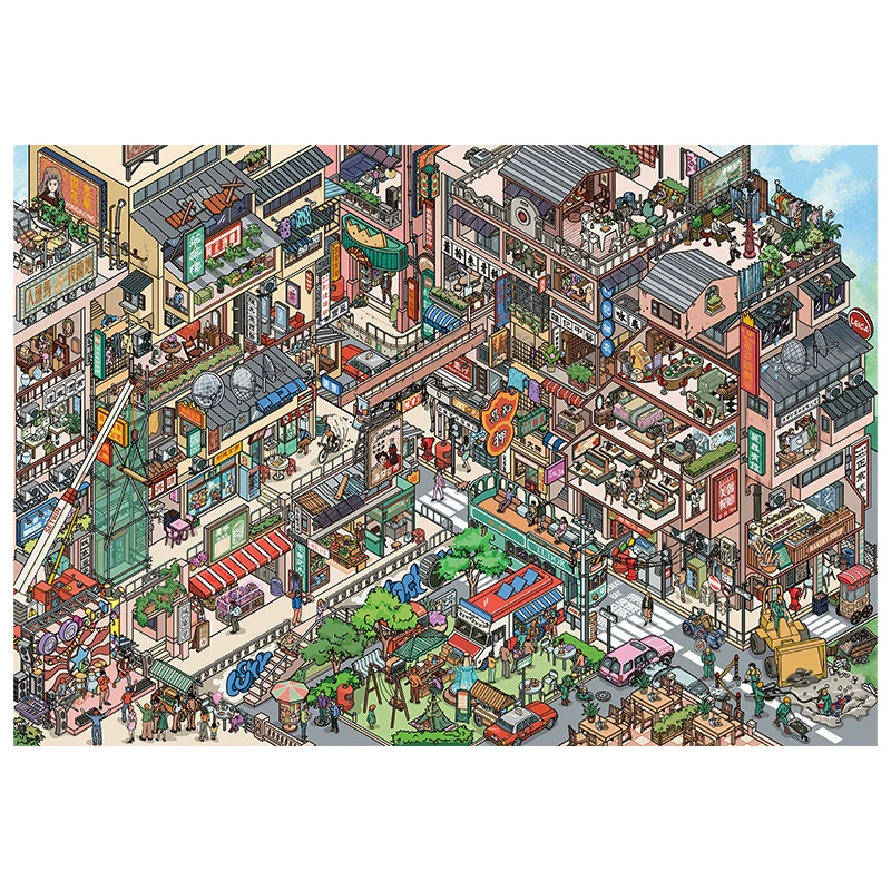 Ландшафтная наклейка в формате XL версии Bromma Real Large 1.0 серия 3D трёхмерная миниатюрная городская улица DIY наклейка