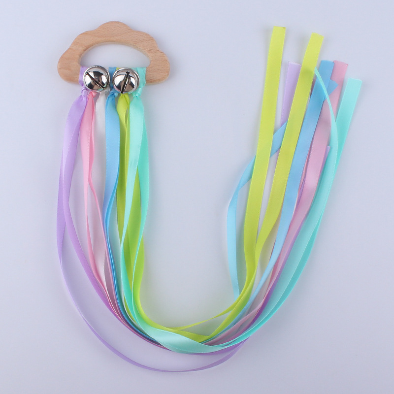 Nuevos suministros para bebés nube Beech teether bebé creativo Beech molar teether cinta sonajero juguete
