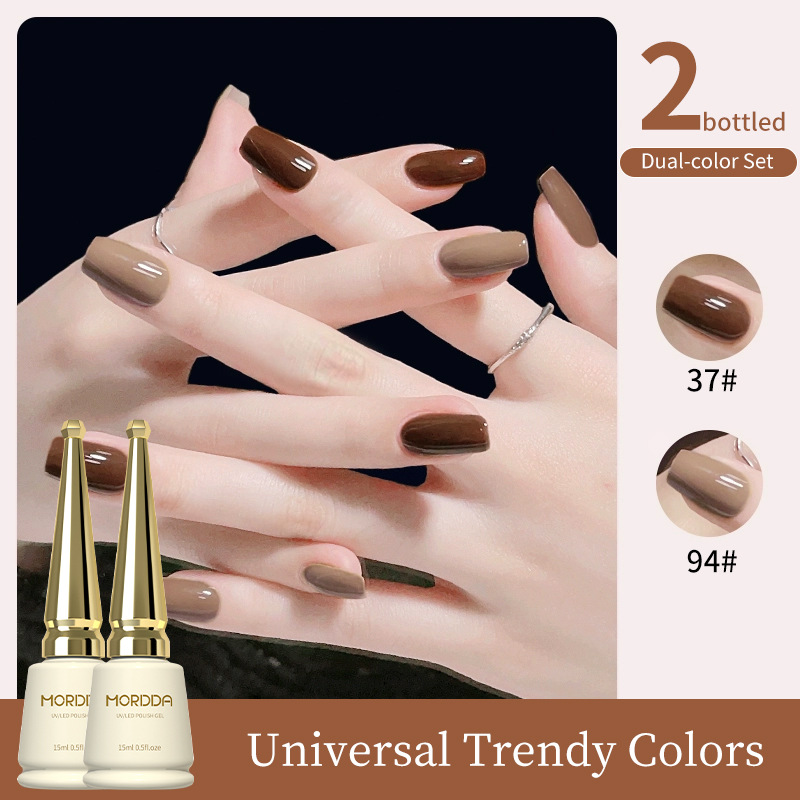 2025 nuevo traje especial de salón de manicura de color popular de color blanco mágico de champán de platino