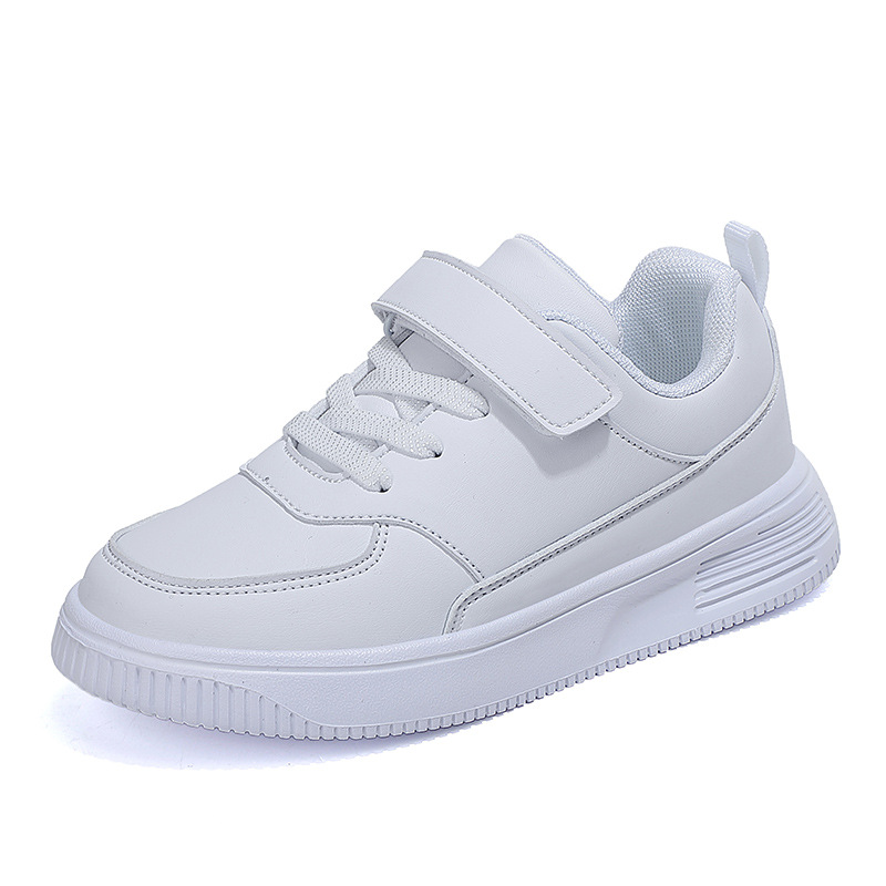Zapatos blancos para niños primavera y otoño nuevo estilo transpirable y cómodo suela suave ligero niños y niñas zapatillas blancas zapatillas de deporte casuales