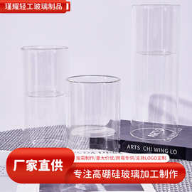 双层套烛台欧式透明双层玻璃烛光晚餐玻璃蜡烛台摆件香薰蜡烛杯圣