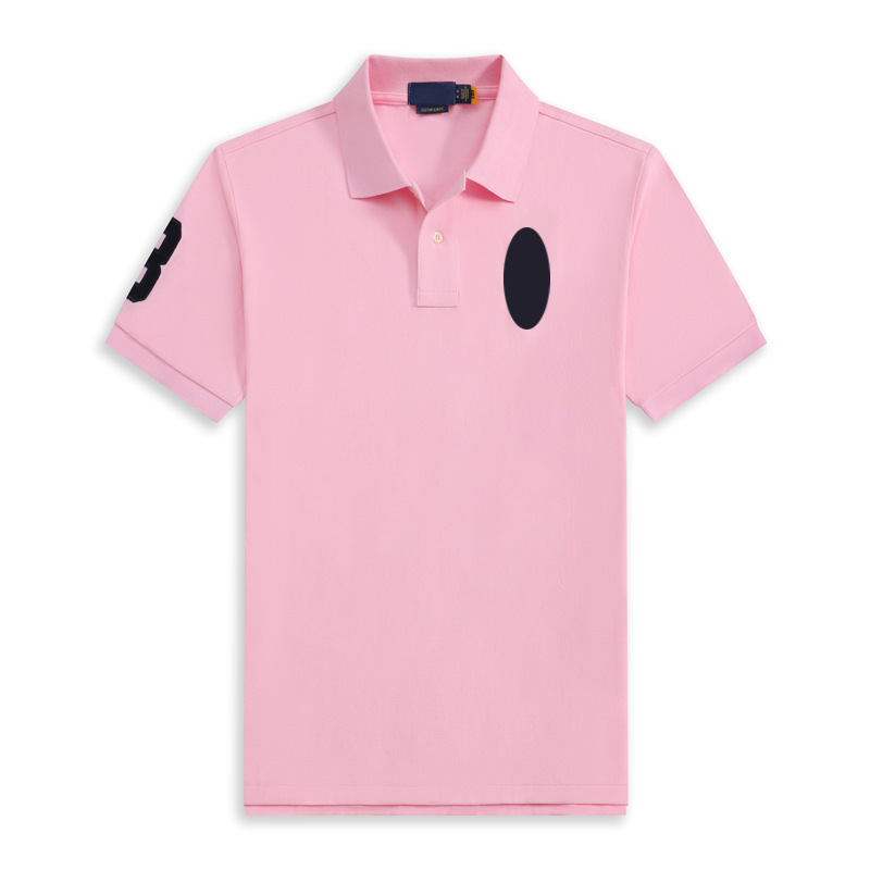 Cross-Border Malaysian Logo Embroidery Men's Short-Sleeve Polo Shirt Pure Cotton Summer Turn-Down Collar T-Shirt Short-Sleeve Men's Polo Shirt