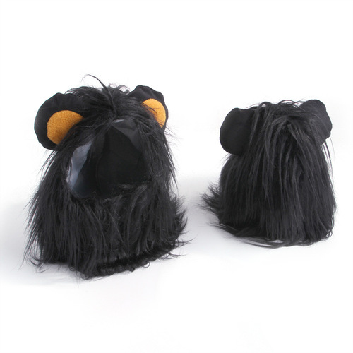 Cross-border manufacturer headwear, wigs, hats, funny costumes for pet cats, puppy and cat costumes, lion headgear