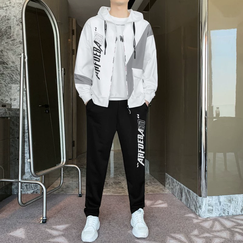 Осенний новый кардиган с капюшоном свитер набор для мальчиков и подростков