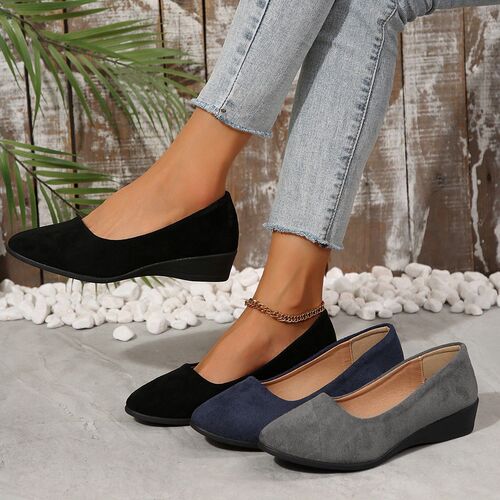 Spring New Pointed-Toe Women's Shoes, European and American Import, Wide Size, Low-Top Platform Sandals, Women's Bean Shoes, Sports and Casual Shoes for Women