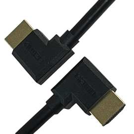 HDMI高清线 双弯头 左右方向稳定过4K60HZ 工厂直批长度可选