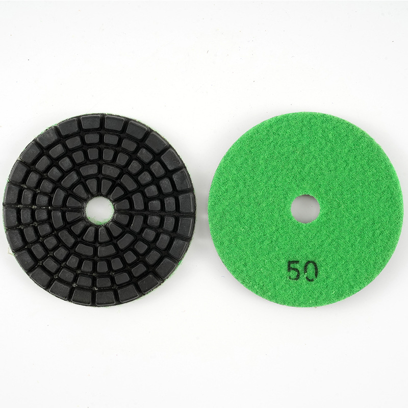 Disco de Pulido Seco y Húmedo de 4 Pulgadas 6 mm de Resina y Diamante para Mármol y Hormigón