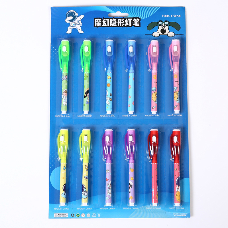 Pen de resaltador invisible lápiz de escritura mágica multifuncional pen de luz invisible ultravioleta papelería interesante al por mayor