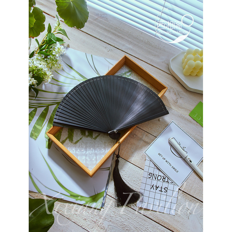 扇子折扇女式全竹扇中国风古典古风5寸小扇折叠礼品舞蹈