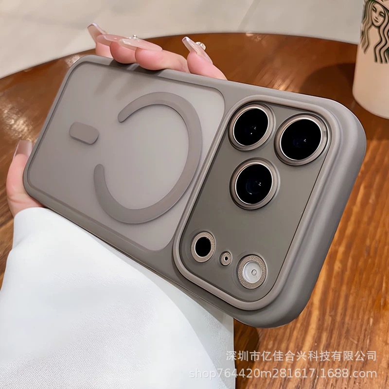Lentes desmontables creativas para iPhone17promax succión de arena suave para teléfonos móviles de goma de manzana 14 anti-caída