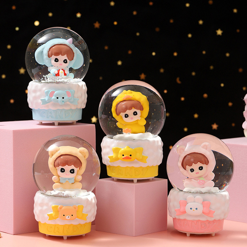 Varias Bolas de Cristal Luminosas con Diseños Creativos y de Dibujos Animados, Adornos Decorativos de Gran Venta, Regalo para Fiestas, con Luz, Mayorista