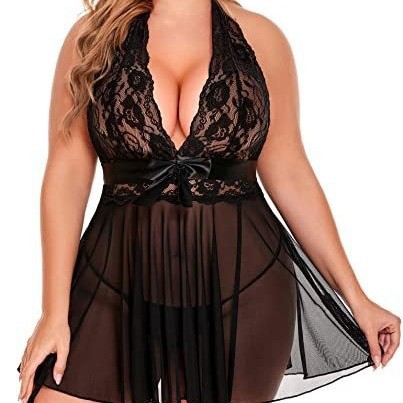 Nuovi prodotti, biancheria intima erotica, set di tentazione per camicia da notte in pizzo con reggicalze sexy in prospettiva, taglie forti europee e americane_voghion.com