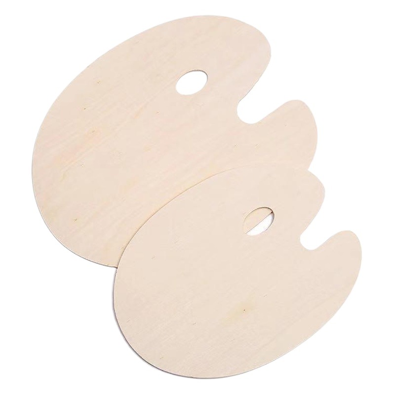 Wooden Palette Student Oval Oil Painting Set Painting Pigment Palette Wholesale Coloring Paper