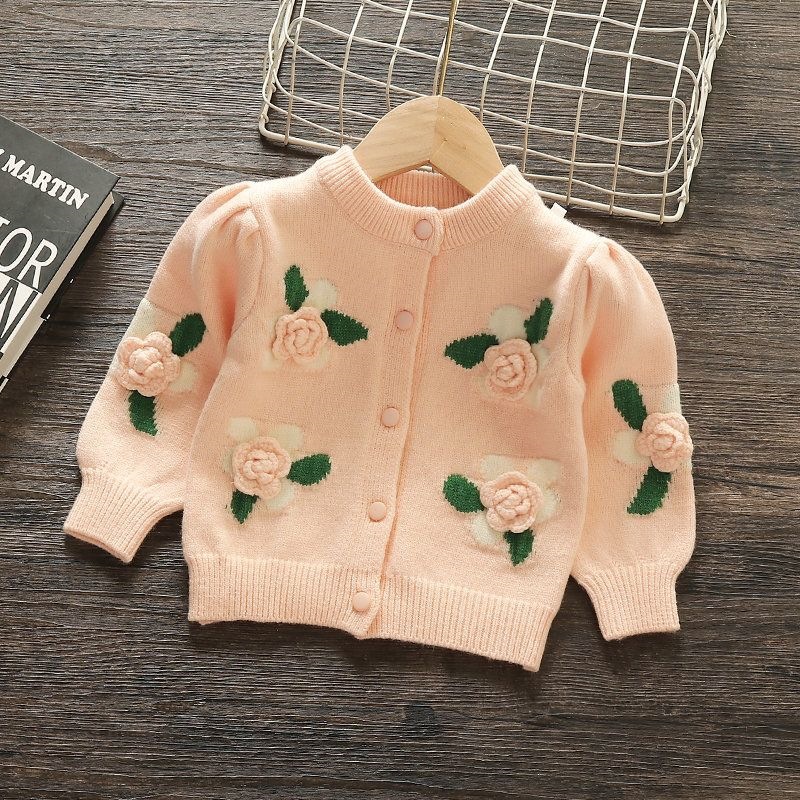 2026 New Style Spring Baby Clothes for Girls - Knitted Cardigan Sweater - Stylish Children's Wear