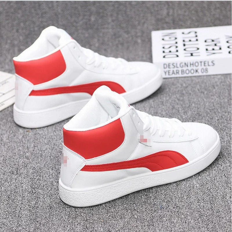 Кожаная мужская обувь с высоким берцем, Новинка осени, повседневная обувь в Корейском стиле, универсальные внутренние увеличивающие рост кроссовки для влюбленных, кроссовки для мужчин и женщин