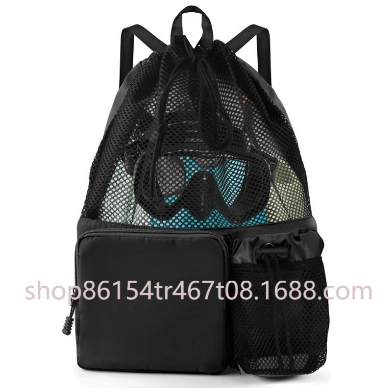 2025现货网眼抽绳背包带鞋袋游泳绳袋带手柄健身房海滩旅行口袋沙