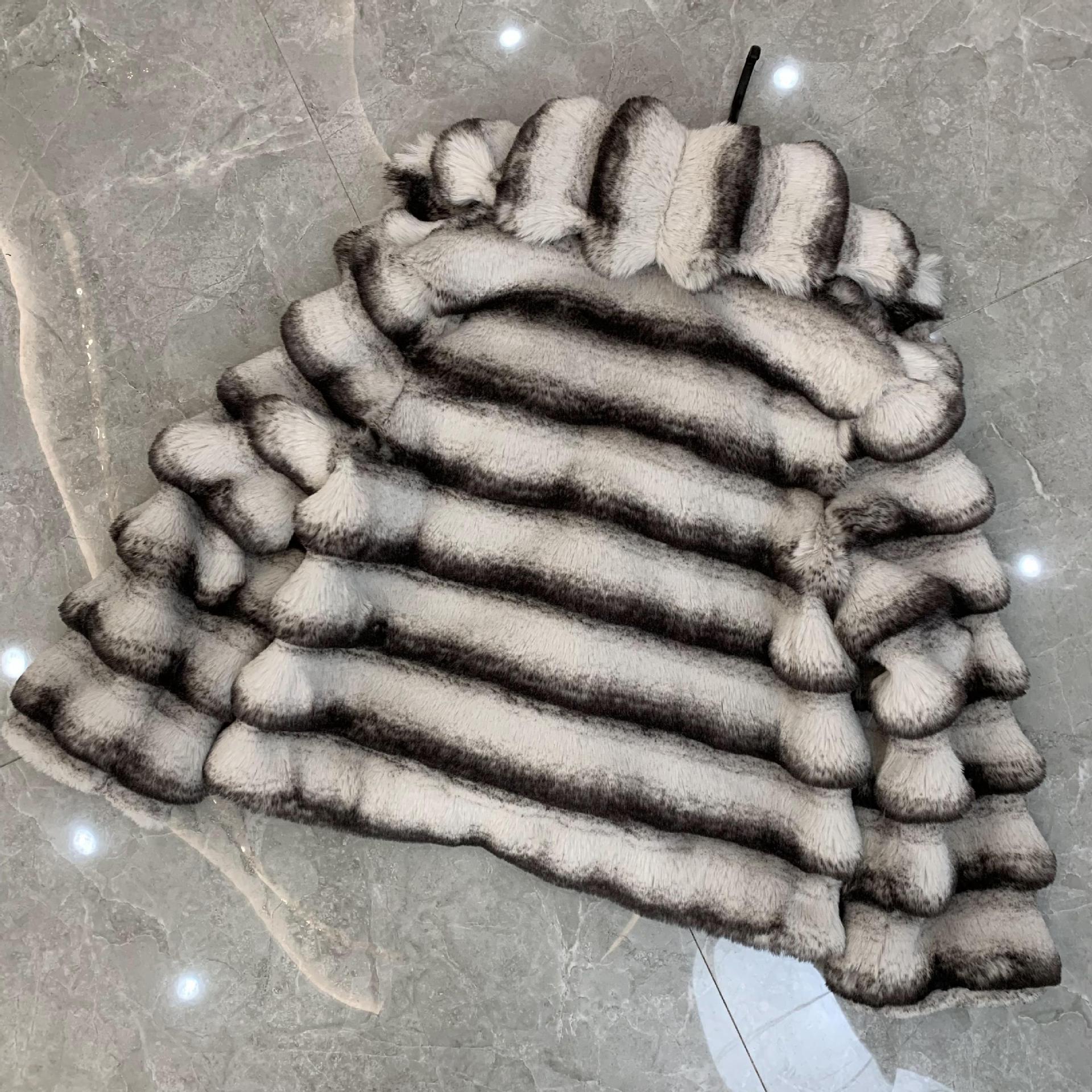 Women's Clothing Autumn and Winter New Retro Rex Rabbit Fur Chinchilla Fur Coat Women's High end Young Fur Short Style_voghion.com