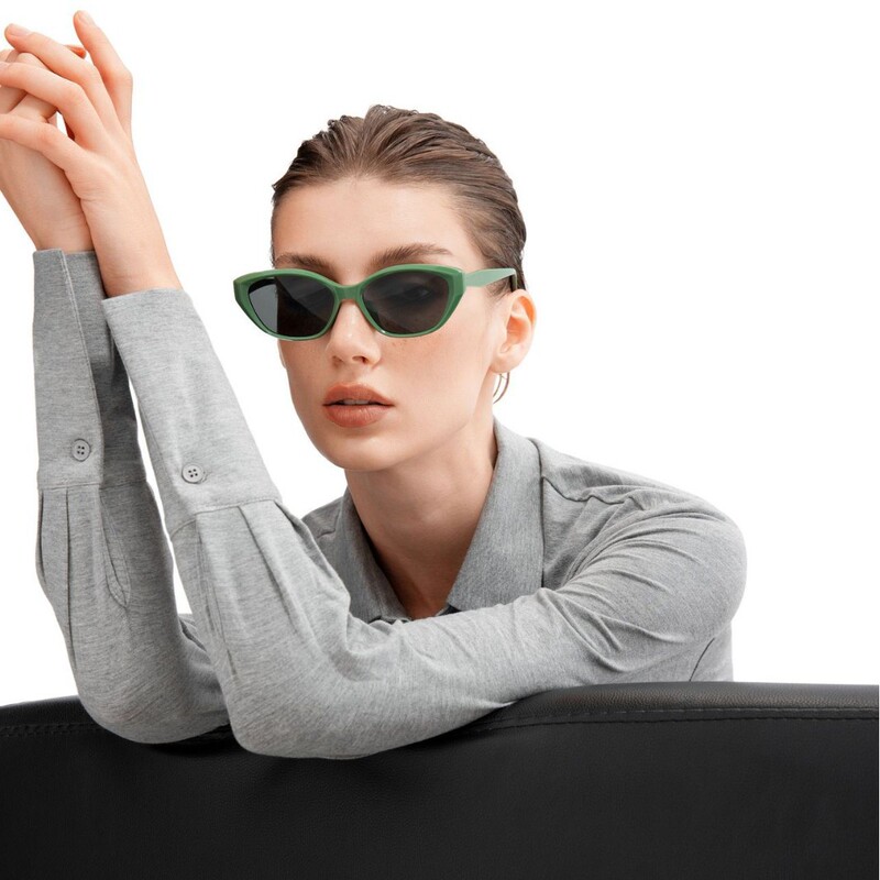 Dolby Brand Cross-border Cat's Eye Sunglasses Women's Retro Hawksbill Narrow Frame Hot Girl Glasses Personalized Plate Sunglasses for Men