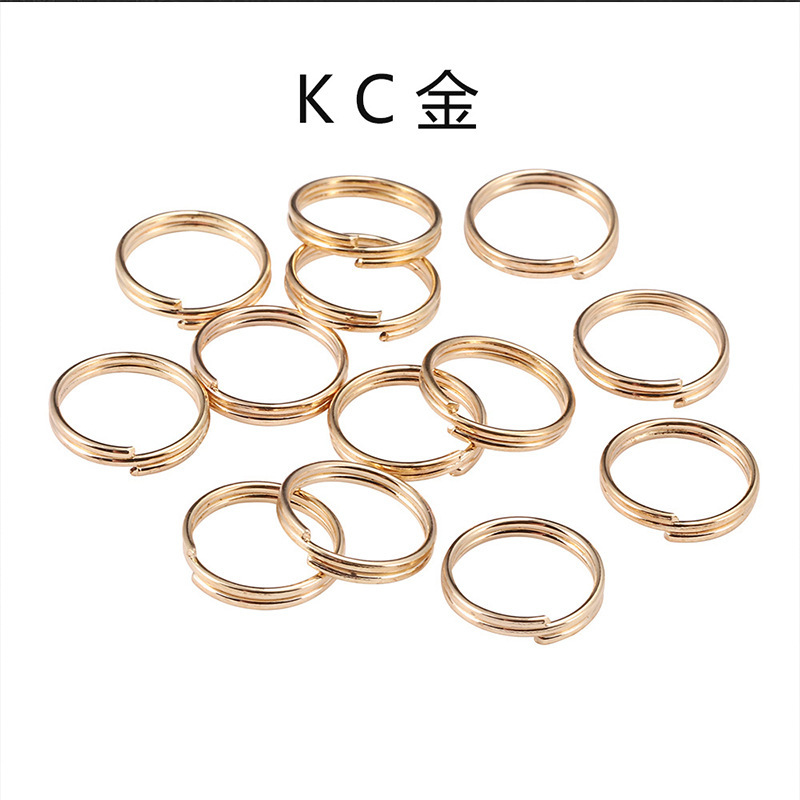 KCライトゴールド鉄製二重リング、二重金属馬蹄リング、ジュエリーアクセサリー、ゴールド接続シングルリング、メーカー供給|undefined