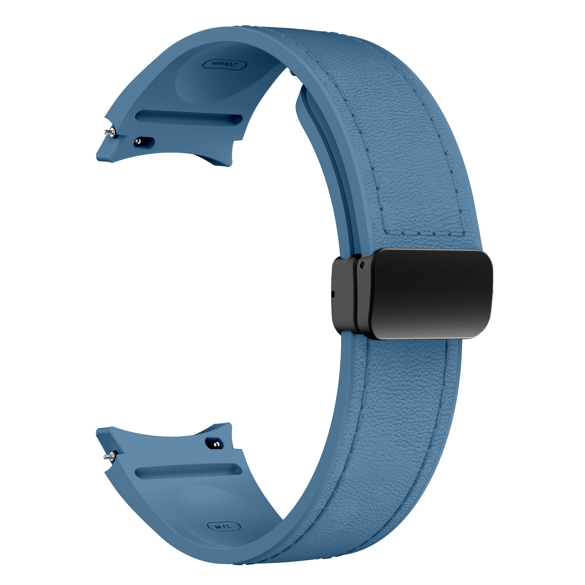 Aplicable a Samsung Galaxy Watch watch6/5/4 cuero de silicona hebilla magnética 20mm Correa inteligente