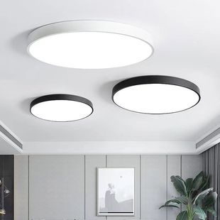 Bedroom Lamp Full Spectrum Led Ultra-Thin Ceiling Lamp Macaron Living Room Bedroom Study Iron Ceiling Lamp Zhongshan Lamp