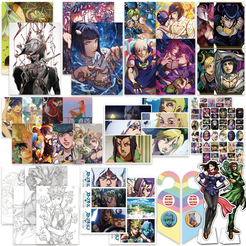 JojoWonderful Adventure Аниме Картина Шаблон книга пост карточка твёрдый лотерея полноцветная печать для оптовых продаж