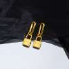 Lock, advanced universal classic earrings, high-quality style, internet celebrity, light luxury style