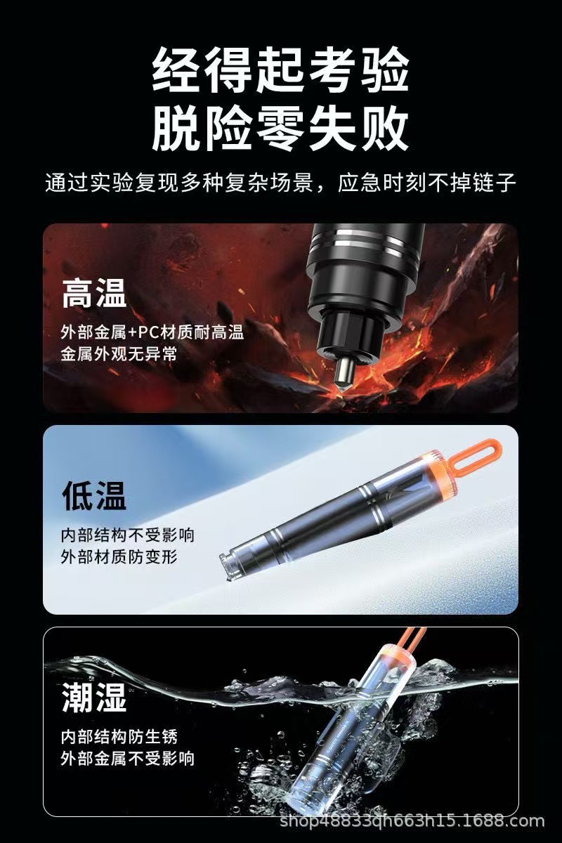 Car Safety Hammer 2025 Model 2-in-1 Window-Breaking Escape Tool, One-Second Press Window Breaker