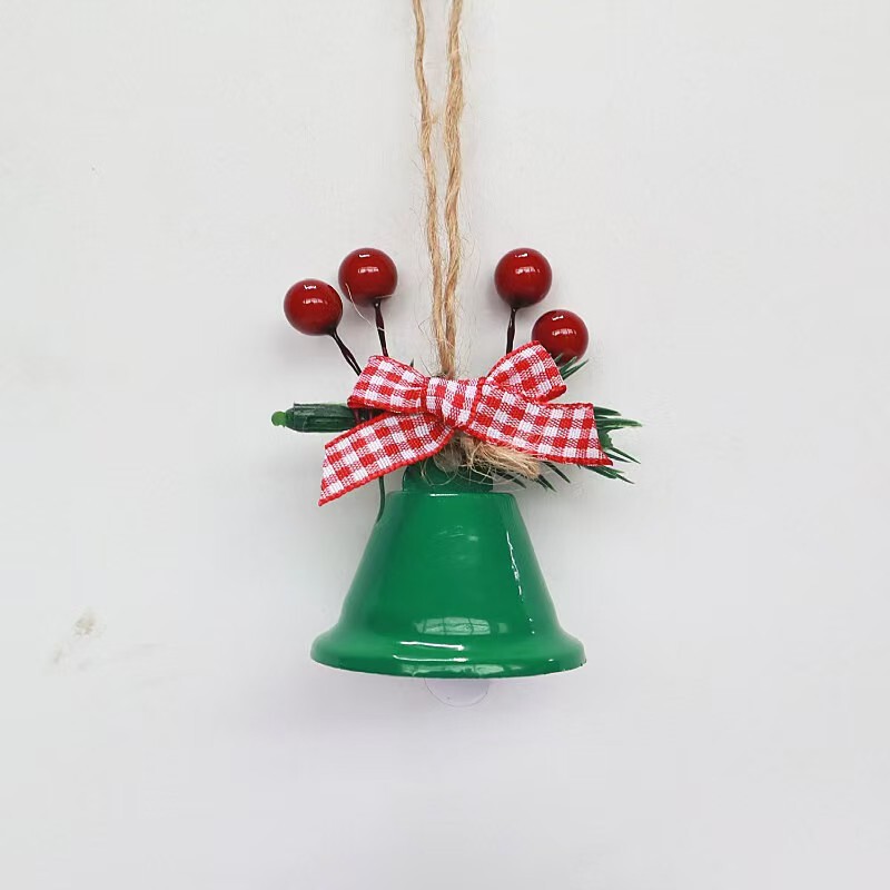 アマゾンクリスマス鉄芸大鈴ホーム装飾アクセサリー麻縄冬青ベリークリスマス鈴掛け|undefined