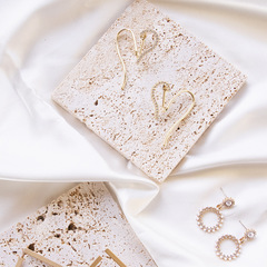 ins natural cave stone photo props photography house style retro marble earrings earrings decorative props