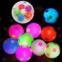 Elastic ball, glowing football, flashing, making sounds, pinching and screaming, massage ball, hot-selling volleyball pet toys at night market stalls