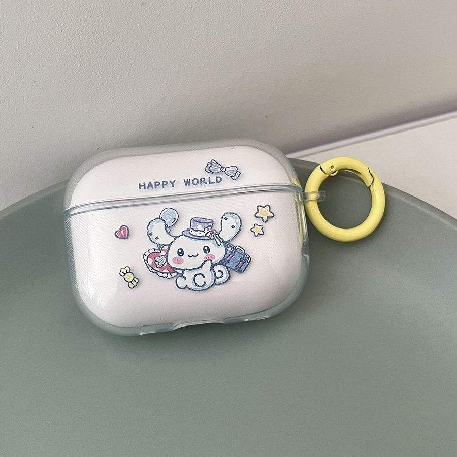 Cute perro de orejas grandes para airpodspro2 / 3 estuche de protección Bluetooth para airpods 4 generación 5 generación estuche de protección de auriculares